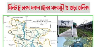 Biman Bandar To Sylhet Train Schedule With Ticket Price সিলেট টু ঢাকা সকল ট্রেনের সময়সূচী ও ভাড়া তালিকা