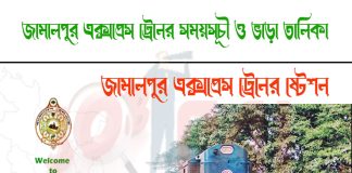 Jamalpur Express Train Schedule With Ticket Price Jamalpur Express Train Schedule With Ticket Price