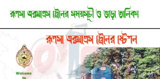 Rupsha Express Train Schedule & Ticket Price Rupsha Express Train Schedule & Ticket Price