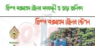 Tista Express Train Schedule & Ticket Price Tista Express Train Schedule & Ticket Price