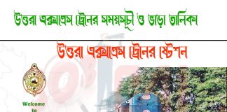 Uttara Express Train Schedule & Ticket Price Uttara Express Train Schedule