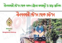 Nilphamari To Domar Train Schedule and Ticket Price টিকিটের মূল্য সহ নীলফামারী থেকে ডোমার ট্রেনের সময়সূচী