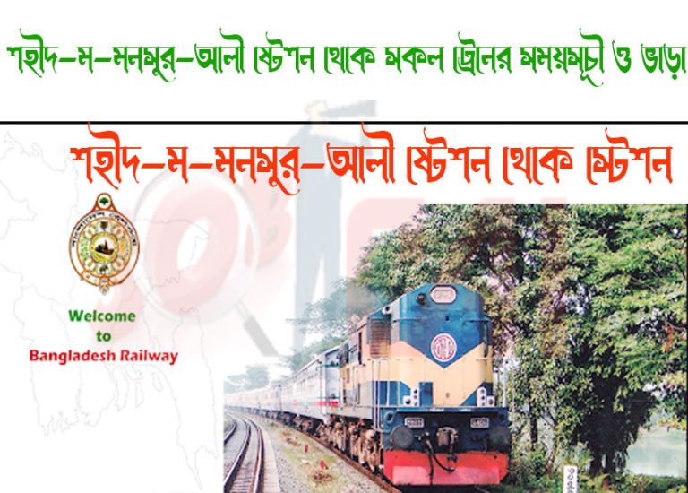 Shahid M Monsur Ali To Chuadanga Train Schedule With Ticket Price