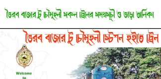 Bhairab Bazar To Chowmuhani Train Schedule With Ticket Price ভৈরব বাজার টু চৌমুহনী