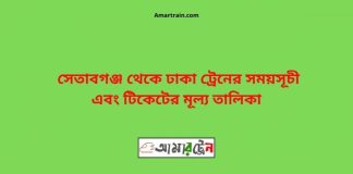 Setabganj To Dhaka Train Schedule With Ticket Price