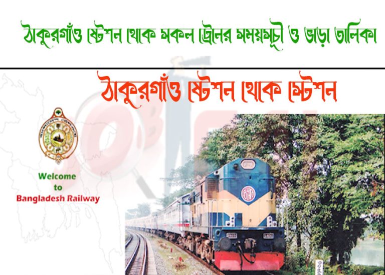 Thakurgaon To Pirganj Train Schedule With Ticket Price